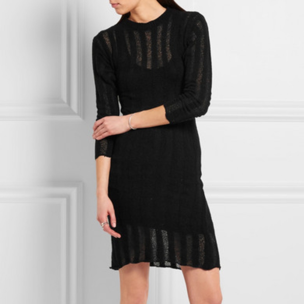 THE ELDER STATESMAN Cashmere and silk-blend dress